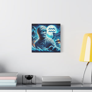 Mummy-Themed Canvas Art, Perfect for Halloween and Spooky Decor, Unique Home Wall Art, Great Gift for Horror Lovers, Halloween Decor