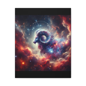 Celestial Aries Canvas Art | Zodiac Decor, Astrological Gift, Wall Art, Bedroom Decor, Motivational Decor