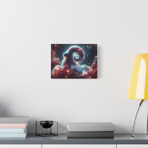 Celestial Ram Canvas Print, Astronomical Art for Home Decor, Unique Gift for Astrology Lovers, Cosmic Wall Art, Stretched Canvas