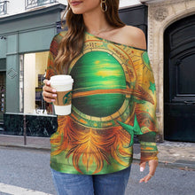 Load image into Gallery viewer, Design 403427614 Pisces Casual Long Batwing Sleeve Off Shoulder Sweater
