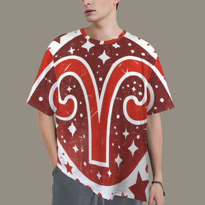 Aries Round Neck Loose T-Shirt