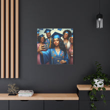 Load image into Gallery viewer, Graduation Celebration Canvas Print, Gift for Graduates, Wall Art for Graduation Parties, Matte Canvas Decor, Unique Grad Gift
