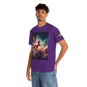 Sagittarius Galactic Unicorn Tee - Unisex Cotton T-Shirt for Cosmic Lovers, Fantasy Fans, Trendy Apparel, Astral War Merch, Gift for All Occasions