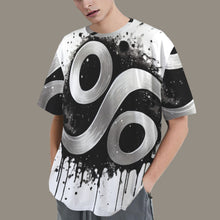 Load image into Gallery viewer, Cancer Round Neck Loose T-Shirt (Inky Splatter) 2
