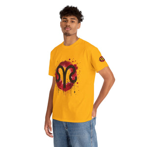 Bold Graphic Aries T-Shirt, Unisex Tee for Astrology Lovers, Unique Gift for Birthdays, Casual Wear, Statement Piece