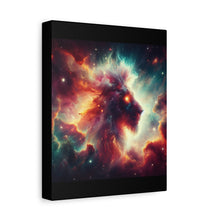 Load image into Gallery viewer, Cosmic Lion Canvas Art, Galaxy Decoration, Home Decor, Inspirational Wall Art, Gift for Lion Lovers, Space Art Print
