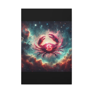 Galactic Crab Canvas Art Print, Home Decor, Zodiac Wall Art, Astrology Gift, Cosmic Crab Decor