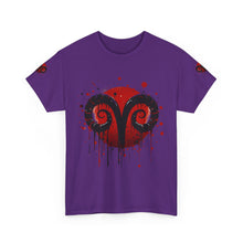 Load image into Gallery viewer, Aries Heart Tee, Unisex Heavy Cotton T-Shirt, Astrology Gift, Birthday Present, Graphic Tee, Casual Wear, Unique Design
