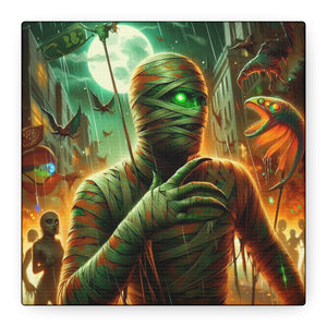 Canvas Print Halloween Pisces Mummy