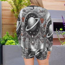 Load image into Gallery viewer, Design 228615761 Cancer  Long Sleeve Fleece Sweatshirt &amp; Drawstring Shorts Set
