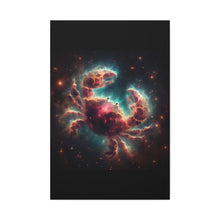 Load image into Gallery viewer, Cosmic Crab Canvas Wall Art, Nebula Art Print, Home Decor, Astrological Gift, Galactic Art Piece, Space-Themed Decoration
