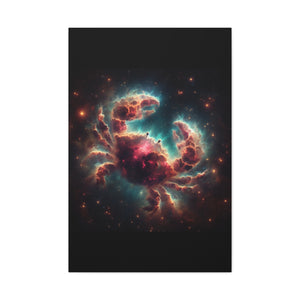 Cosmic Crab Canvas Wall Art, Nebula Art Print, Home Decor, Astrological Gift, Galactic Art Piece, Space-Themed Decoration