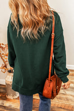 Load image into Gallery viewer, Duffel Green Oversized Drop Shoulder Split Hem Sweatshirt
