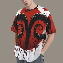 Load image into Gallery viewer, Aries Round Neck Loose T-Shirt (Inky Splatter) 4
