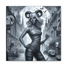 Load image into Gallery viewer, Canvas Print - Halloween Capricorn Astrology Mummy
