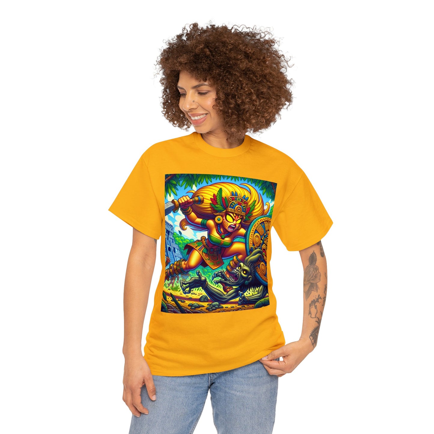 Gemini Aztec (F3) Unisex Heavy Cotton Tee