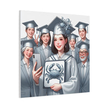 Load image into Gallery viewer, Graduation Canvas Art, Celebratory Wall Decor, Gift for Grads, Personalized Graduation Art, Unique Grad Gift
