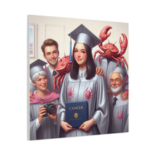 Load image into Gallery viewer, Cancer Zodiac Graduation Canvas Art, Personalized Gift for Graduates, Unique Home Decor, Wall Art, Graduation Gift Idea
