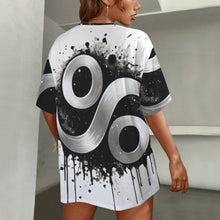 Load image into Gallery viewer, Cancer Round Neck Loose T-Shirt (Inky Splatter) 2
