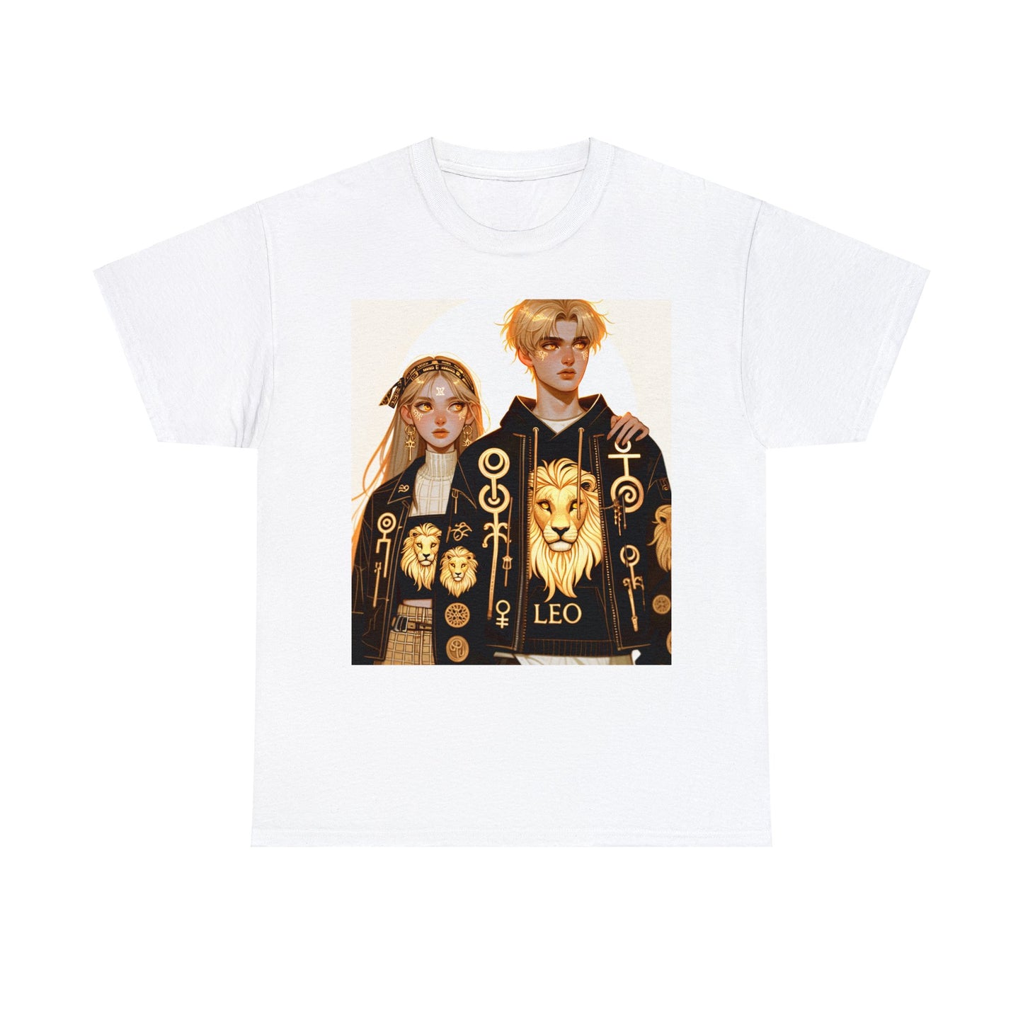 Unisex Leo Couple (3) Heavy Cotton Tee