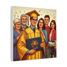 Load image into Gallery viewer, Graduation Canvas Wall Art, Family Celebration Decor, Gift for Graduates, Home Decoration, Personalized Memory
