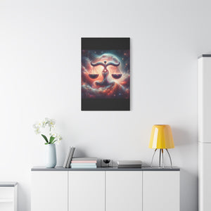 Cosmic Balance Canvas, Wall Art, Astrology Decor, Libra Artwork, Spiritual Decor, Home Decor