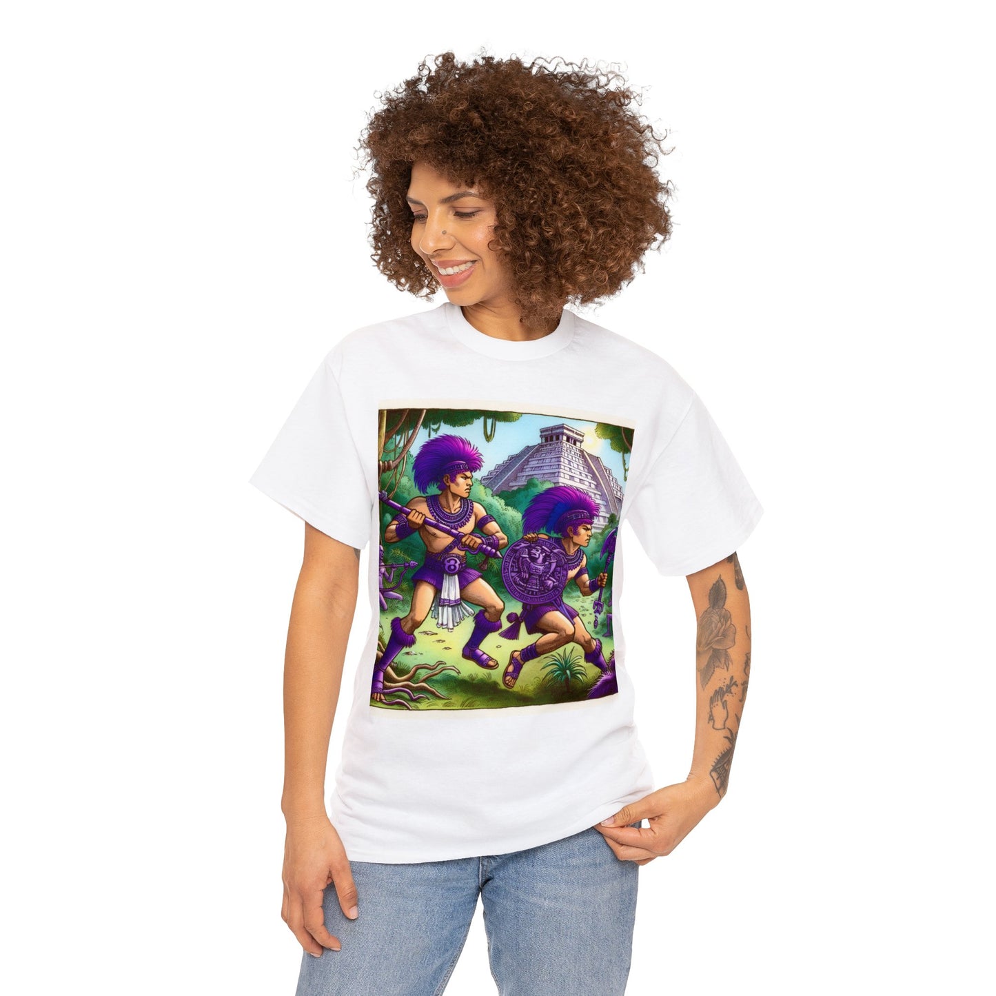 Sagittarius Aztec (1) Unisex Heavy Cotton Tee