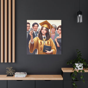 Graduation Canvas Art, Personalized Gift, Wall Decor, Student Art, Custom Framed Print, Graduation Celebration Decor