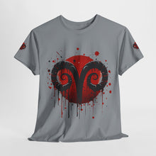 Load image into Gallery viewer, Aries Heart Tee, Unisex Heavy Cotton T-Shirt, Astrology Gift, Birthday Present, Graphic Tee, Casual Wear, Unique Design
