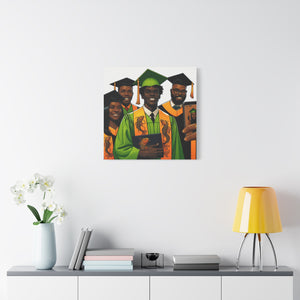 Graduation Canvas Print, Celebratory Artwork for Graduates, Stylish Home Decor, Gift for Graduates, Unique Wall Art