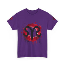 Load image into Gallery viewer, Bold Graphic Aries T-Shirt, Unisex Tee for Astrology Lovers, Unique Gift for Birthdays, Casual Wear, Statement Piece
