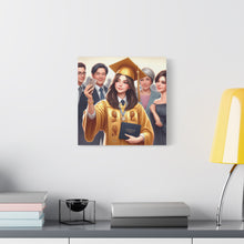 Load image into Gallery viewer, Graduation Canvas Art, Personalized Gift, Wall Decor, Student Art, Custom Framed Print, Graduation Celebration Decor
