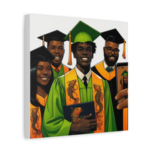 Load image into Gallery viewer, Graduation Canvas Print, Celebratory Artwork for Graduates, Stylish Home Decor, Gift for Graduates, Unique Wall Art
