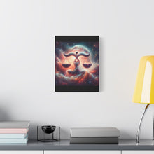 Load image into Gallery viewer, Cosmic Balance Canvas, Wall Art, Astrology Decor, Libra Artwork, Spiritual Decor, Home Decor
