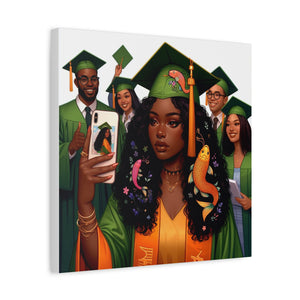 Graduation Celebration Canvas Print, Modern Art for Graduates, Unique Gift for Student, Home Decor, Thoughtful Graduation Gift