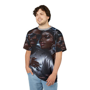 Romantic Cancer Couple Graphic Tee - Stylish Unisex Cut & Sew Top