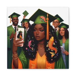Graduation Celebration Canvas Print, Modern Art for Graduates, Unique Gift for Student, Home Decor, Thoughtful Graduation Gift