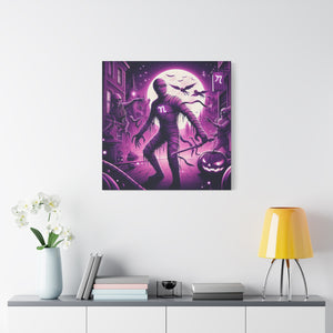 Halloween Wall Art, Spooky Canvas, Gothic Home Decor, Haunted House Decor, Mummy Artwork, Creepy Wall Hanging