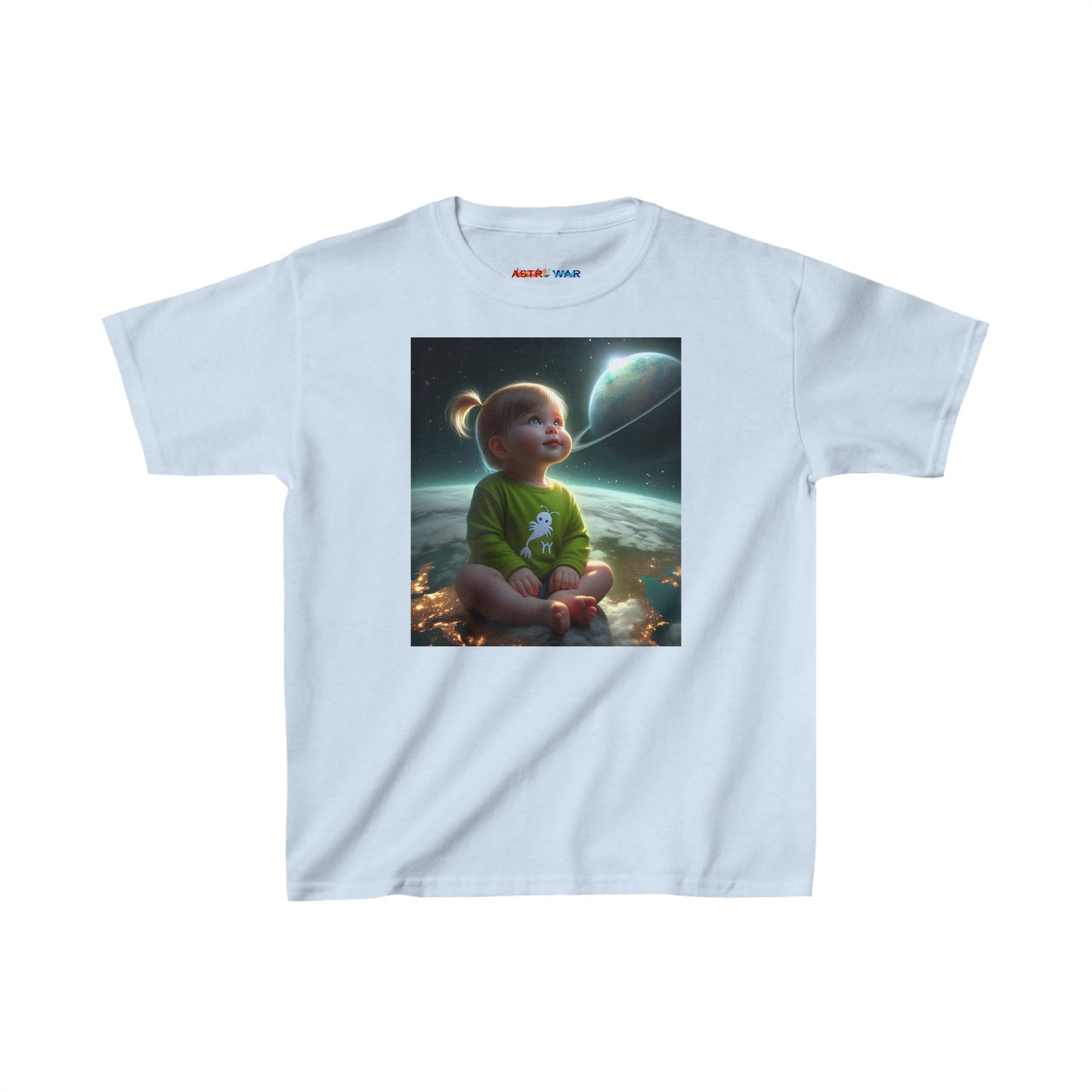 Pisces Astro Baby (1) Kids Heavy Cotton™ Tee