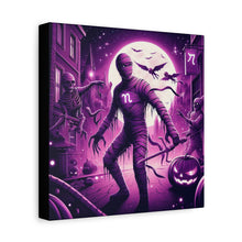 Load image into Gallery viewer, Halloween Wall Art, Spooky Canvas, Gothic Home Decor, Haunted House Decor, Mummy Artwork, Creepy Wall Hanging
