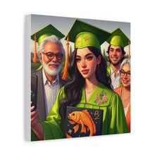 Load image into Gallery viewer, Graduation Canvas Print, Personalized Gift, Wall Art for Graduate, Celebration Decor, Matriculation Memory
