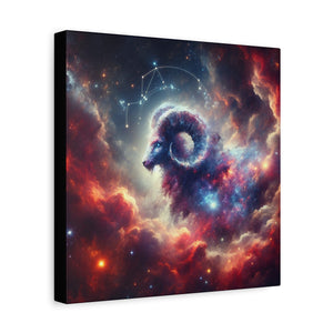 Celestial Aries Canvas Art | Zodiac Decor, Astrological Gift, Wall Art, Bedroom Decor, Motivational Decor