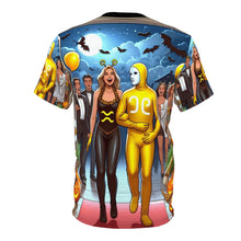 Load image into Gallery viewer, Gemini Halloween (2) Unisex Cut &amp; Sew Tee (AOP)
