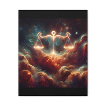 Load image into Gallery viewer, Celestial Libra Canvas Art, Zodiac Decor for Astrology Lovers, Modern Wall Art, Cosmic Balance Artwork, Gift for Libra Sign
