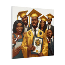 Load image into Gallery viewer, Graduation Celebration Canvas Art, Custom Wall Decor for Graduates, Gift for Newly Graduated, Inspirational Graduate Wall Art, [...]
