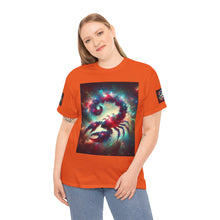 Load image into Gallery viewer, Cosmic Scorpion Tee | Unisex Heavy Cotton Tee | Astrowar Graphic Tees | Space Lover Apparel | Unique Astrology Shirt | Gift for Star [...]
