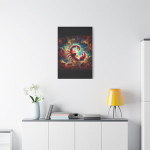 Cosmic Scorpio Canvas Art, Zodiac Wall Decor, Celestial Home Decor, Scorpio Gift, Astrology Wall Art