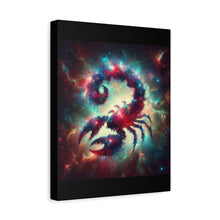 Load image into Gallery viewer, Astrological Scorpion Canvas Art Print, Zodiac Wall Decor, Astrology Gift, Cosmic Home Decor, Celestial Artwork
