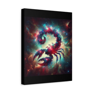 Astrological Scorpion Canvas Art Print, Zodiac Wall Decor, Astrology Gift, Cosmic Home Decor, Celestial Artwork