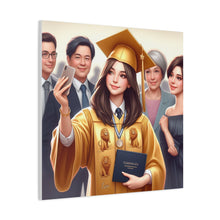 Load image into Gallery viewer, Graduation Canvas Art, Personalized Gift, Wall Decor, Student Art, Custom Framed Print, Graduation Celebration Decor

